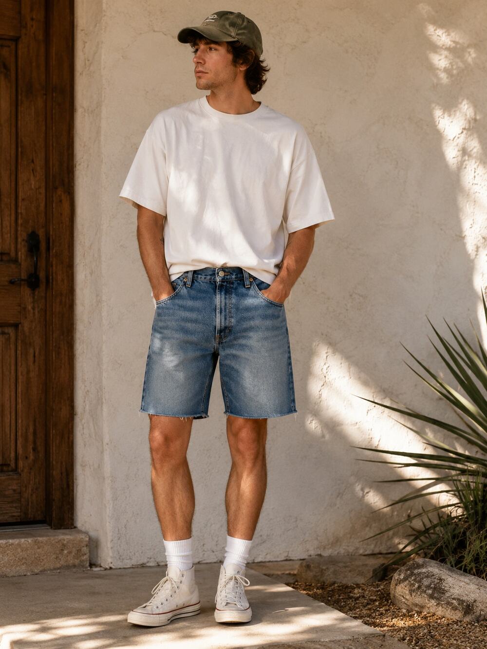 Vintage Wrangler Denim Cutoff Shorts Men's 32 | 90s Raw Hem Blue Jean ✨